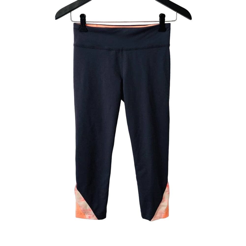 Under Armour cropped leggings gray orange